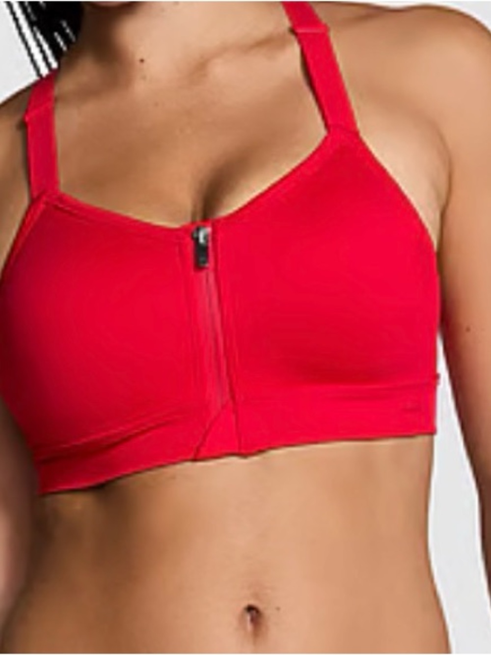 PINK Victoria's Secret Red Front-Zip Racerback Sports Bra M